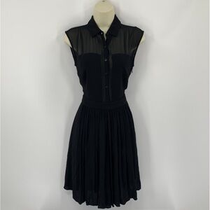 A/x Armani exchange black sheer top sleeveless mini dress